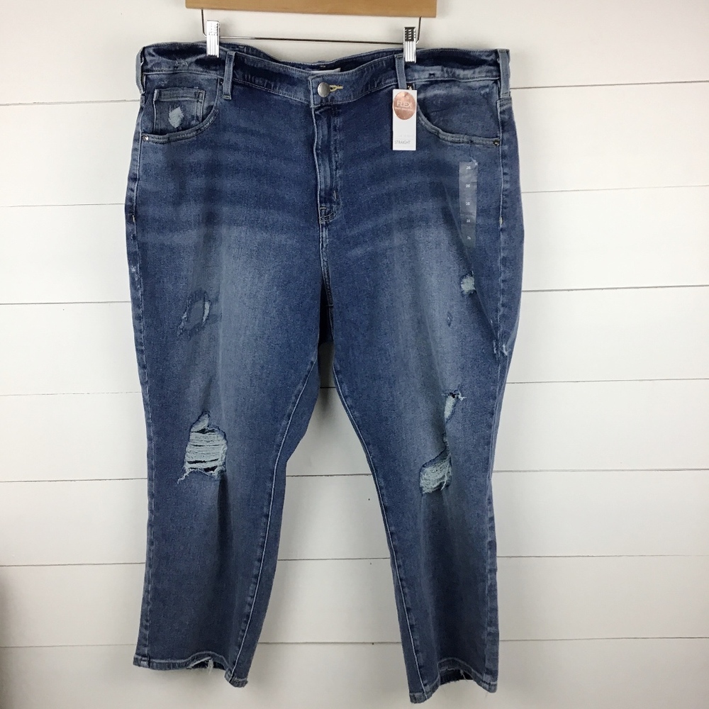 Lane Bryant 26 High Rise Straight Magic Waist New